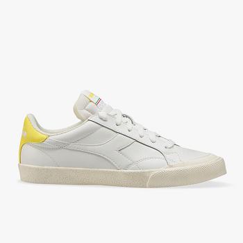 Scarpe Diadora Melody Leather Dirty - Sneakers Donna Bianche / Gialle, Italia IT 724B